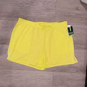 Dsg Neon Yellow Athletic Shorts with Drawstring Men